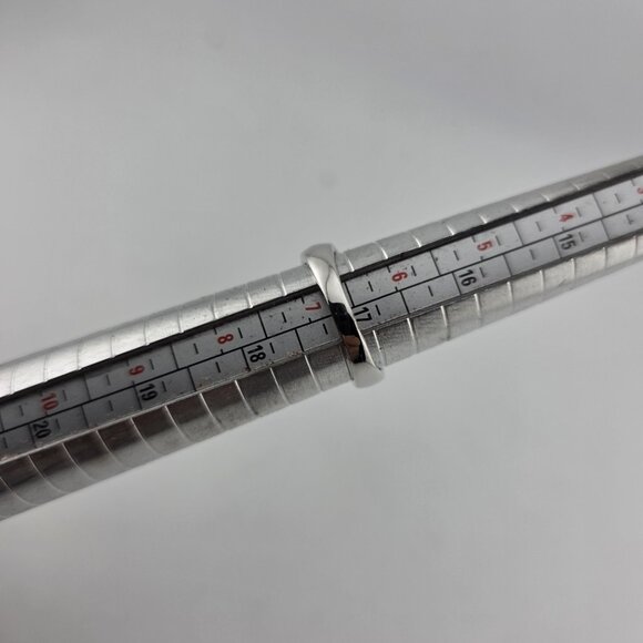 Fashion Ring Blue Stone Women Sterling Silver Plated Tone Proposal Size 6 - Picture 5 of 9